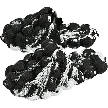 

CoCopeanut Unisex Massage Bubble Slides Non-Slip Novelty Tie Dye Beach Slides Bath Shower Slippers Indoor Outdoor