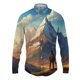 thumbnail image 3 of Camisa con solapa con estampado 3D de paisaje para hombre y mujer, camisas casuales de moda de manga larga, ropa de calle con botones, ropa unisex de gran tamaño, 3 of 5