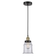 thumbnail image 4 of Innovations Lighting  Canton - 1 Light 6" Cord Hung Mini Pendant Black Antique Brass/Matte White, 4 of 5
