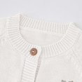 thumbnail image 6 of Generic Toddler Girl Top Girls Cardigan Sweater Autumn/Winter Strawberry Print Solid Color Knitted Jacket Party Birthday School for Fashion Comfortable Breathable(18-24 Months,White), 6 of 6