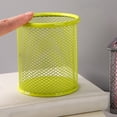 thumbnail image 4 of Qiangzon Wire Mesh Pen Cup, Caddy Storage Round Mesh Metal Pen Holder, Colorful Desk Organizer Pencil Cup for Office and Stationery(3.34X3.74 Inch), Pink, 4 of 9