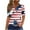 D-Multicolor, variant on Red White and Blue Blouse for Women American Flag Shirts for Women Red White and Blue Womens Shirts Memorial Day Shirts Ladies Independence Day Printed Button V-Neck Top Shirt