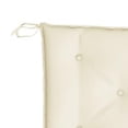 thumbnail image 3 of Claire Outdoor Cushion for Bench, Tufted White Oxford Fabric, 59 Inch, 3 of 6