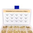 thumbnail image 4 of Embedded Nut Combination Copper Nut M2//M4/M5 Brass Knurled  Molded-in Insert Nut Packed in Organizer Box, 4 of 7