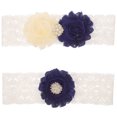 thumbnail image 1 of KAKOWELY 2 ligas de novia para novia, ligas de encaje para boda, ligas florales, 1 of 4