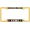 Gold - Style 1, variant on [Officially Licensed US Marine Corps Product] - USMC Marine Mom - Domed Custom-Made Personalized Narrow (Thin) Top 4 Hole Metal Car License Plate Frame with Free caps - Gold Frame (Qty: 1)
