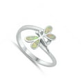 thumbnail image 4 of CHOOSE YOUR COLOR White Simulated Opal Dragonfly Ring .925 Sterling Silver Band CZ Female Size 8, 4 of 4