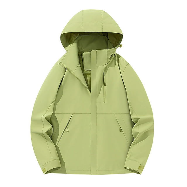 WRKEKC Reversible Hooded Windbreaker Women, Packable Lightweight Waterproof Zip Up Rain Jacket