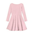 thumbnail image 5 of DISNIMO Girls Owl Dress Kids Heart Dresses for Girls Long Sleeve Pink Dress Kids 3-4 Girl Dresses Fall Dresses for Children Skater Dress Kids Holiday Dresses for Girls Midi Dress Long Sleeve, 5 of 6