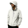 thumbnail image 3 of Men's Sun Protection Jacket Ice Silk Hoodie, Lightweight Nylon Spandex Zip Up Cardigan, Long Sleeve Cooling UPF 50+ Swim Shirt, Quick Dry Outdoor Fishing Hiking Beach | Zenithor,Beige L, 3 of 9