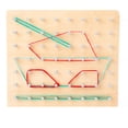 thumbnail image 4 of Material Manipulador Matemático De Geoplano De Madera, Conjunto De Patrones, Juguete Educativo Gráfico, Cultivo De Inteligencia Para Niños Cateissary FN002931-00, 4 of 5