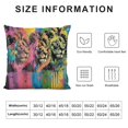 thumbnail image 5 of Autua Lions Rainbow Maximalism Graphic Decorative Throw Pillow Cover for Home Couch Living Room Sofa - Zipper Closure, Short Plush Material, 1PC 24x24in, 5 of 5