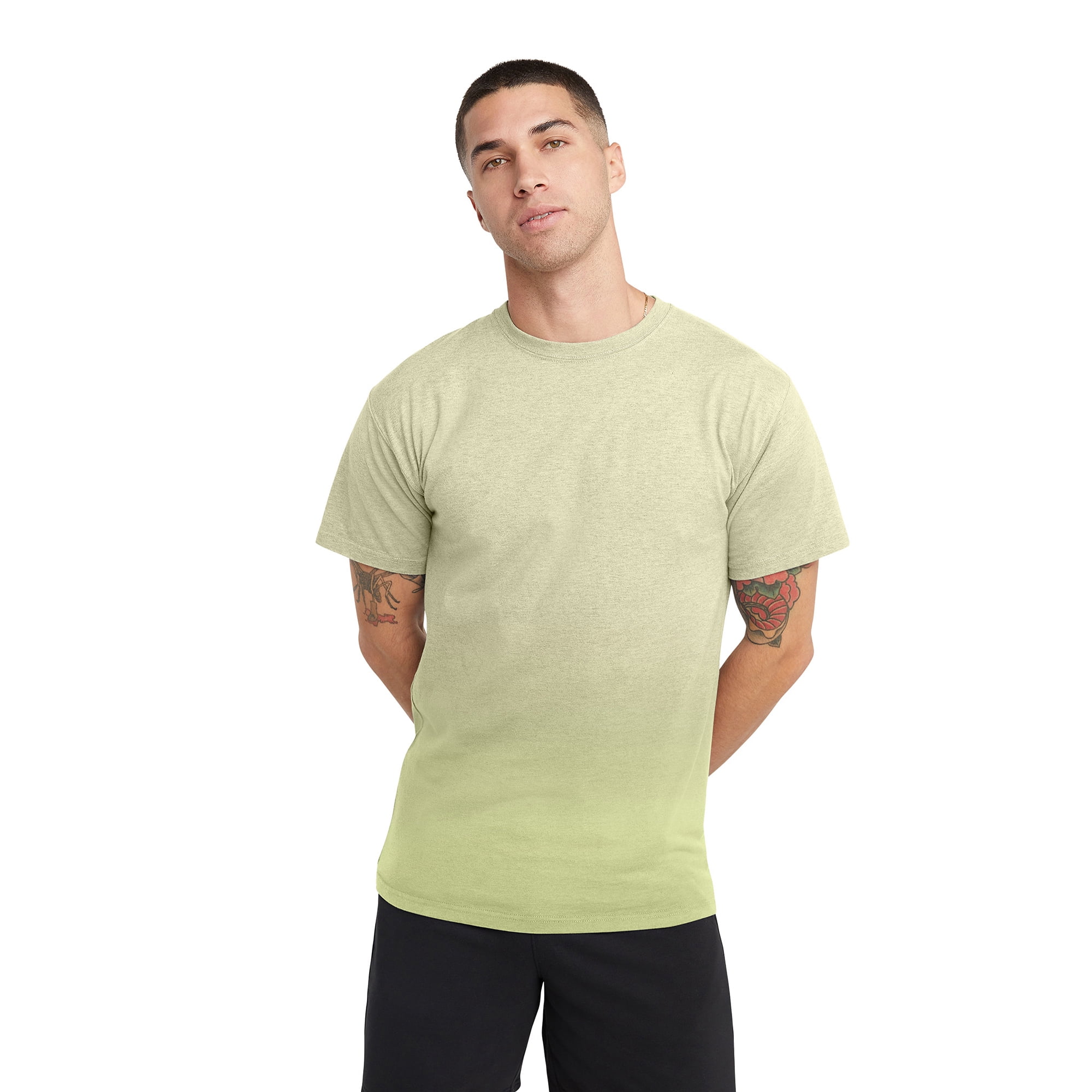 Hanes Men's & Big Men's Garment Dyed Dip Dye Ombre Tee Shirt, Sizes XS-3XL