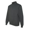 thumbnail image 2 of Jerzees Mens NuBlend Quarter Zip Cadet Collar Sweatshirt, M, Black Heather, 2 of 3