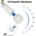 thumbnail image 2 of GIXUSIL 10 Speeds USB Wired Powerful Handheld Wand Massager with Strong Vibration, Personal Therapy Massager White, 2 of 7