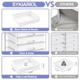 thumbnail image 3 of Carro de almacenamiento SYKIARIOL de 8 cajones con tapa de madera, blanco, 3 of 9