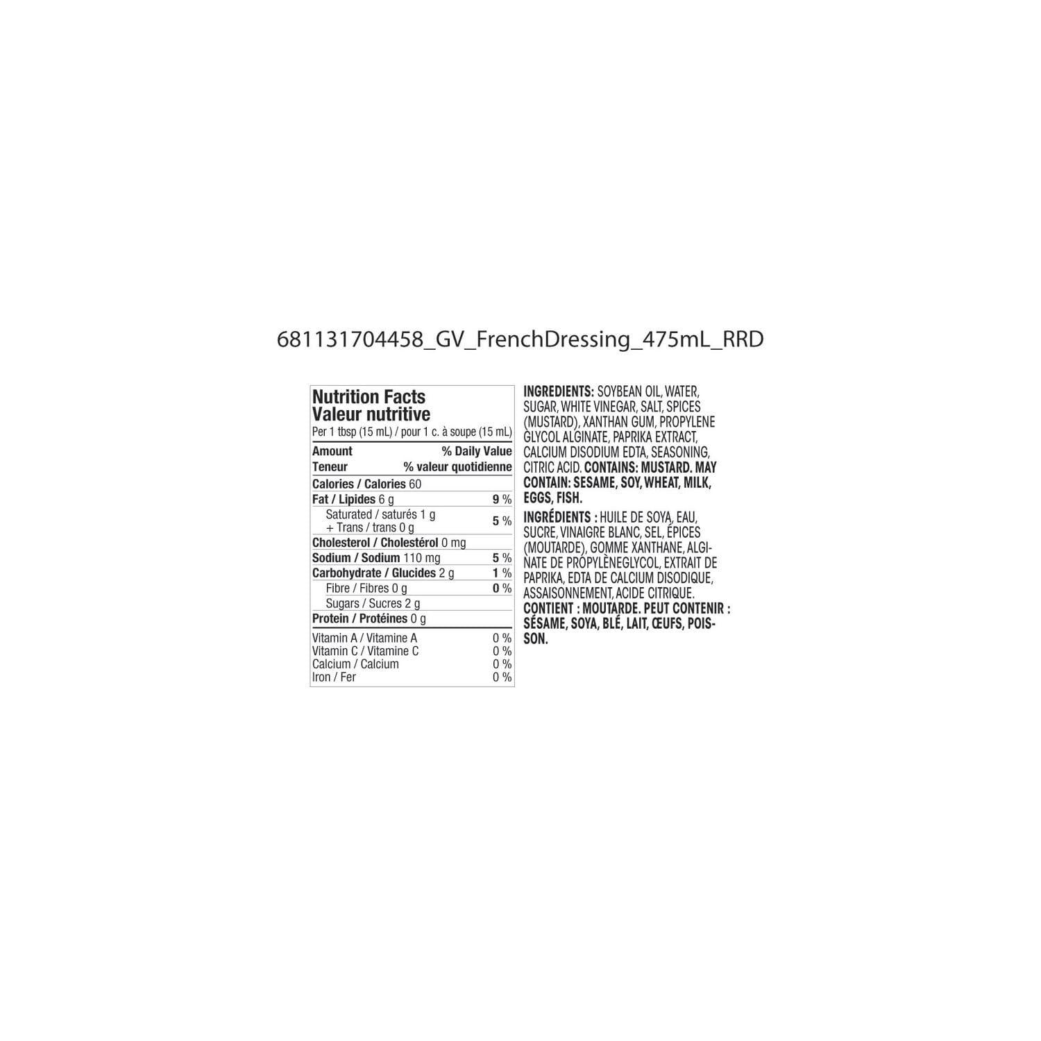 Great Value French Dressing