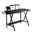 thumbnail image 1 of Xtrempro GD-100 Shelf Tray Basket Storage Tablet Station Power Strip Cable Management & Cup Holder Gaming Desk, Black, 1 of 1