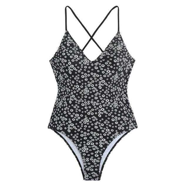 JAKANYQ Maillot de Bain Bikini Décontracté pour Femmes, Imprimé Tendance, Mignon, L