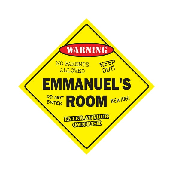SignMission X-Emmanuels Room 12 x 12 in. Crossing Zone Xing Room Sign - Emmanuels