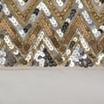 thumbnail image 2 of Vickerman 19" White Chevron Sequin Christmas Stocking, 2 of 4