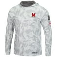 thumbnail image 2 of Men's Colosseum Arctic Camo Maryland Terrapins OHT Military Appreciation Long Sleeve Hoodie Top, 2 of 4