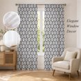 thumbnail image 2 of Flower Petal Sheer Curtains 84 Inch Length 2 Panels Set, Vintage Rustic Flowers Print Simple Gray Voile Window Treatment Rod Pocket Curtains Sheers Drapes for Bedroom/Living Room/Kitchen 52"x84"x2, 2 of 8