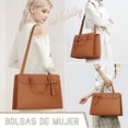thumbnail image 2 of Bolsas de Mujer NUBILY Bolsa para Laptop 15.6 Cuero Impermeable Negro, 2 of 3