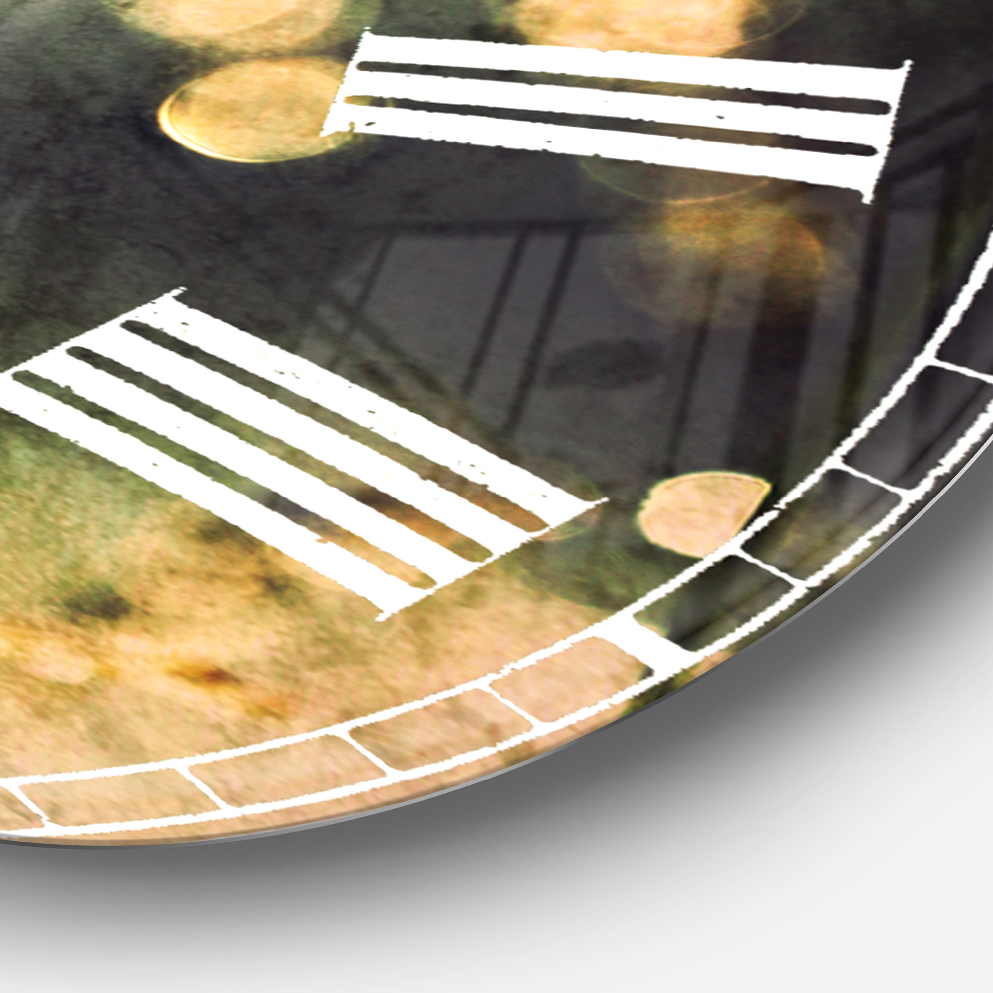 Designart 'Sunny Meadow with Wild Flowers' Traditional wall clock
