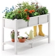 thumbnail image 6 of Dycanpo Raised Garden Bed with Legs and Storage Shelf, Outdoor Planter Box, 47x19x28in, White, 6 of 8