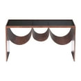 thumbnail image 3 of Aveiro Coffee Table Copper & Black Coffee Table, Modern Style, Tinted Tempered Glass rectangular shape tabletop, Steel, Indoor Living, 3 of 5