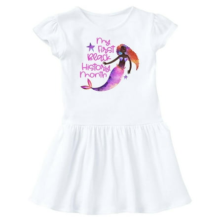 

Inktastic My 1st Black History Month with Mermaid and Starfish Gift Baby Girl Dress