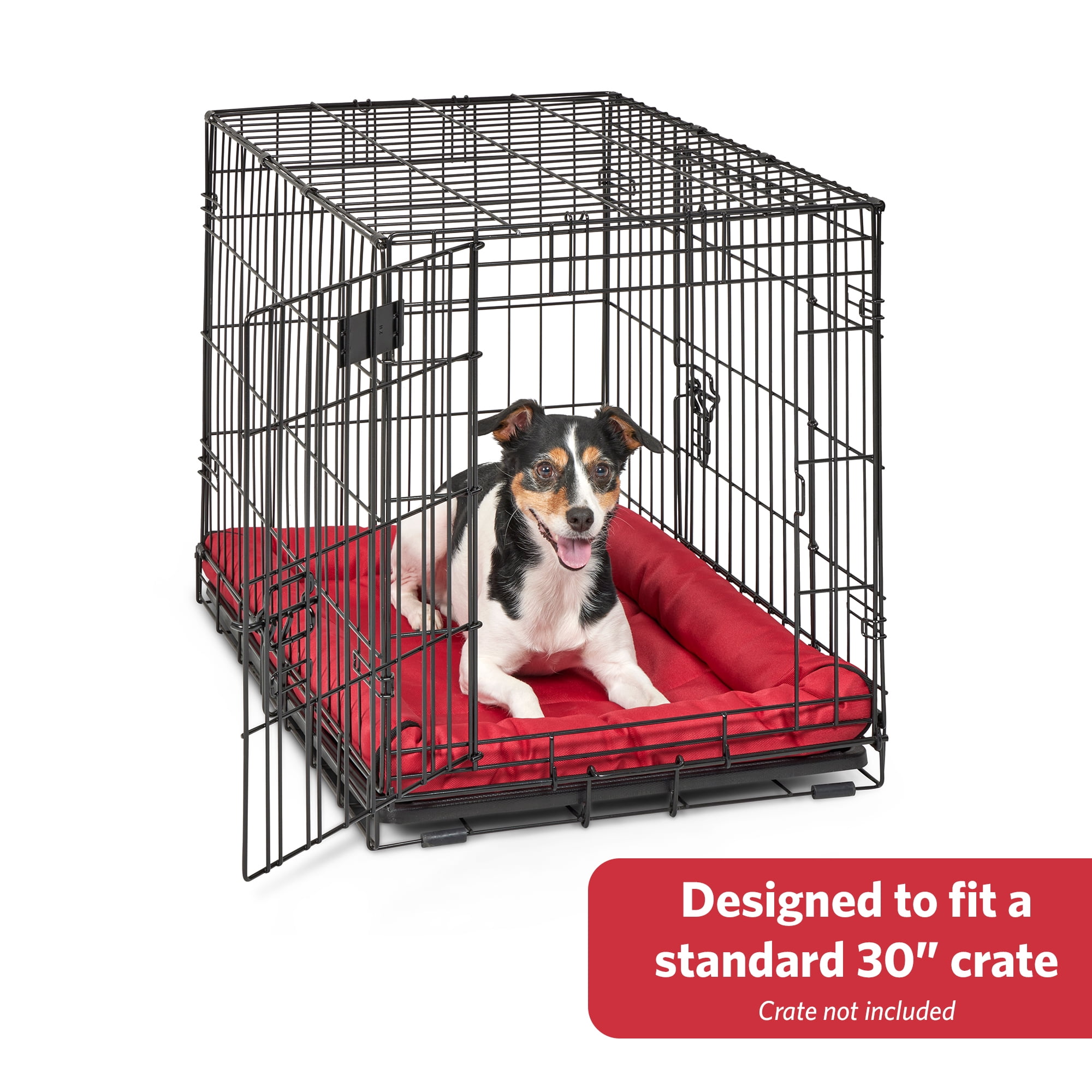 Midwest Homes for Pets Ultra-Durable QuietTime Maxx Dog Bed Fits a 30-inch Crate, Red