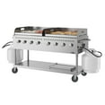 thumbnail image 2 of 60 in. 8-Burner Commercial Outdoor Propane Gas Grill with Two 30 in. Griddles in Stainless-Steel, ETL Listed (CGKIT6-G30G30), 2 of 10