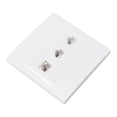 thumbnail image 3 of Jack Wall Plate, Evite El Desorden 3 Puerto Fácil de Instalar Cat 6 PlacA de Pared Ethernet Hurbra A Hispra Para Cat5 Cat5e, 3 of 7