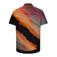 thumbnail image 5 of JINMGG Mens Tops under $5,Men Fashion Casual Buttons Hawaii Printing Turndown Short Sleeve Shirt Blouse Orange L, 5 of 5