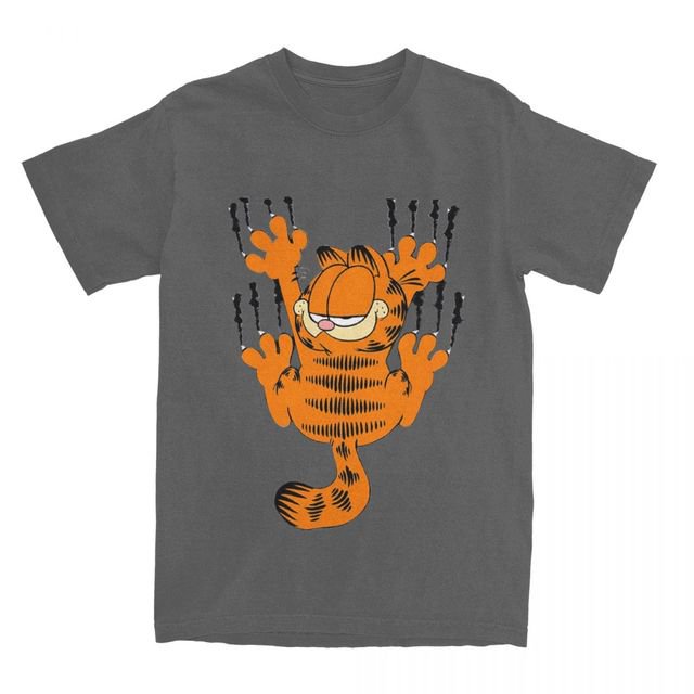 T-shirt Garfield Mignon pour Hommes et Femmes, Coton, Vêtements d'Été