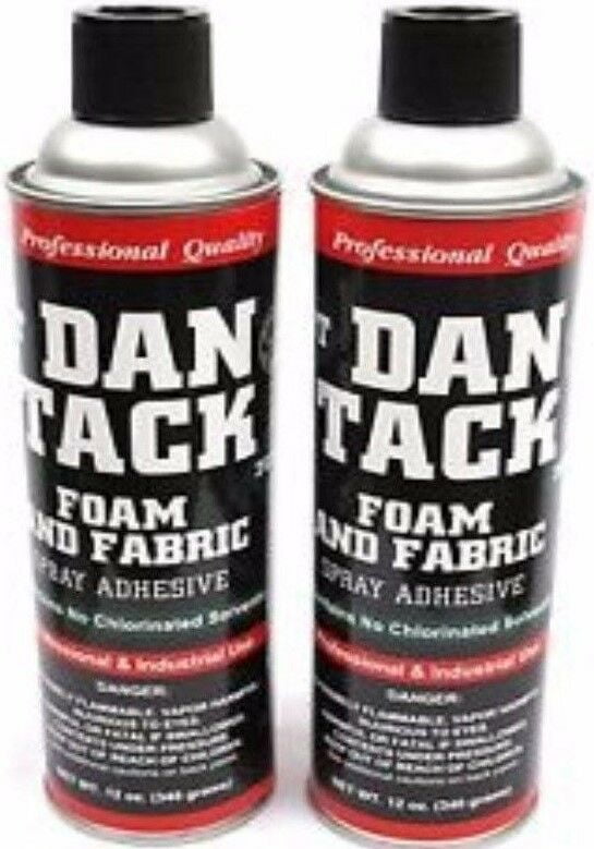 2 Dan Tack Professional Quality Foam & Fabric Spray Glue Adhesive Big Can 12 oz