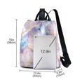 thumbnail image 3 of FORMRS Women's Travel Backpack Purse Anti-Theft Hidden Pockets Casual Shoulder Bag, Purple Marble Pattern, 3 of 7