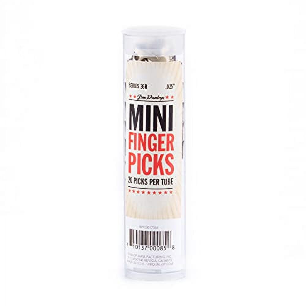 dunlop 36r.025 nickel silver fingerpicks "mini", .025", 20/tube