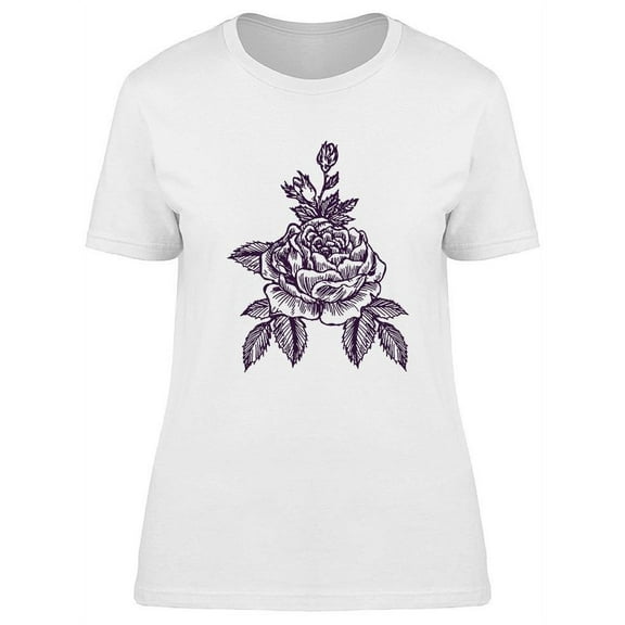 Rose Flower With Thorns T-Shirt Women -Image by Shutterstock, Female x-Large