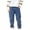 Blue, variant on Boys Baggy Jeans Elastic Waist Straight Fit Stretch Denim Pants Kids Loose Long Pant with Pockets 5-14 Years
