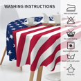 thumbnail image 5 of Patriotic Tablecloth American Flag Tablecloth Round Tablecloth 60 Inch Washable Table Cover Reused 4th of July Table Cloth for Home Holiday Dinner Picnic Outdoor Party Dining Room Table Decor, 5 of 6