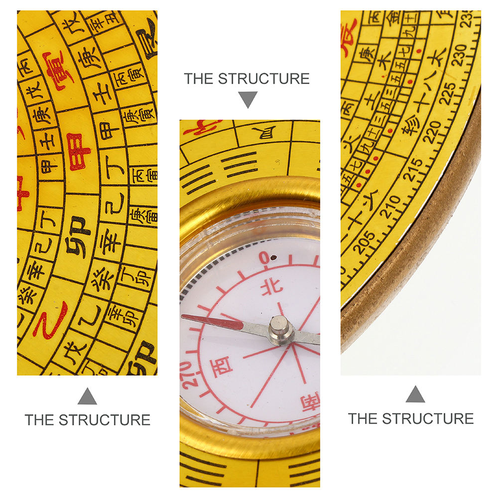 LOLIPPYY Golden Metal Geology Compass for Educational Use with Precision Craftsmanship and Stylish Elegant Design