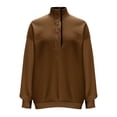 thumbnail image 6 of Sweatshirt for Women Oversized Long Sleeve Henley Neck Pullover Casual Fall 2025 Fashion Tops Button Drawstring Hoodies, 6 of 6
