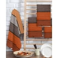 thumbnail image 2 of Burnt Orange Grey Kitchen Dish Towels for Drying Dishes Set of 3, Vintage Stripe Farmhouse Wood Grain Waffle Weave Microfiber Terry Hand Tea Bathroom Towels Quick Dry & Absorbent Towel 15.7x23.6, 2 of 7