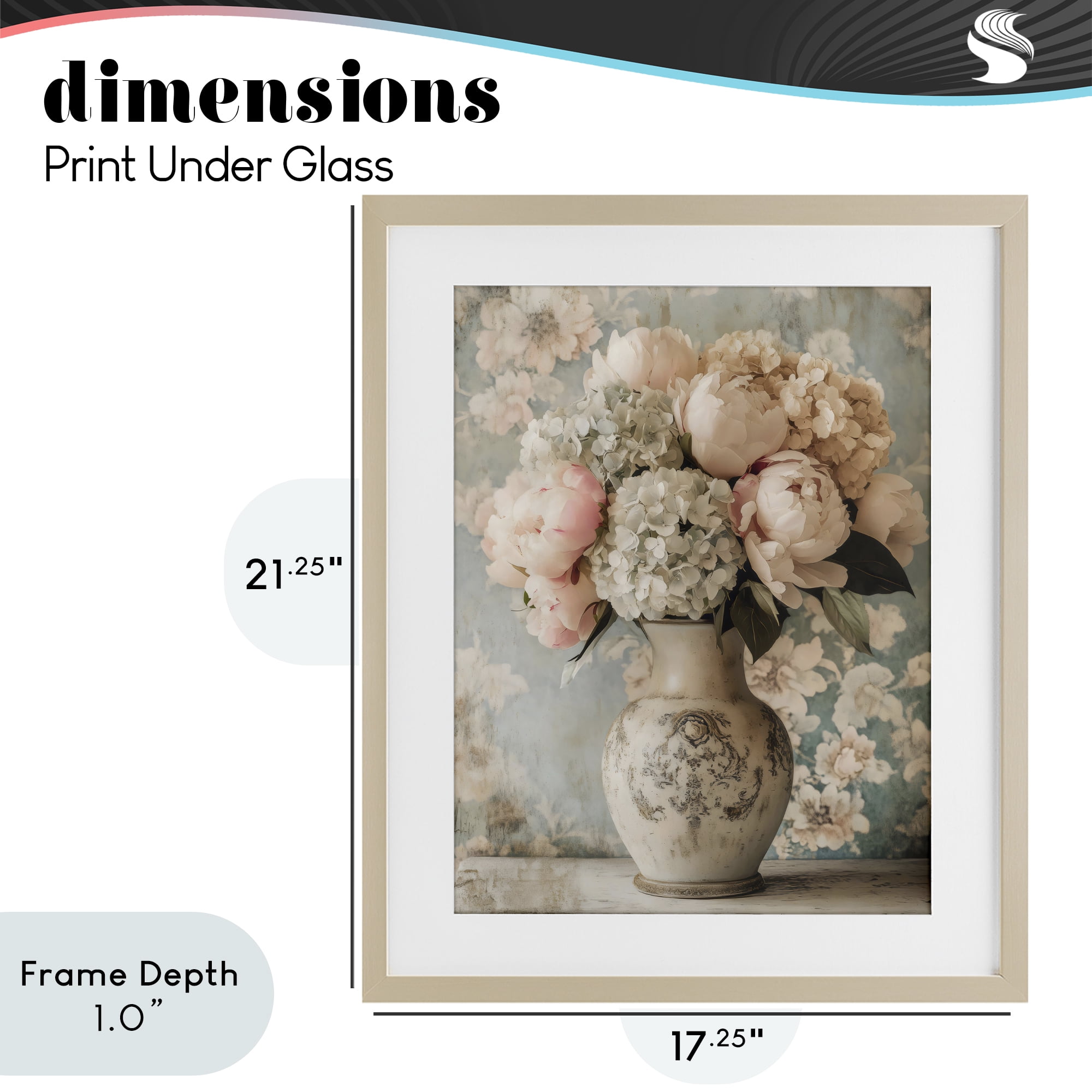 Stupell Industries Delightful Arrangement of Flowers Birch Framed Print Under Glass, design by Creative Studio