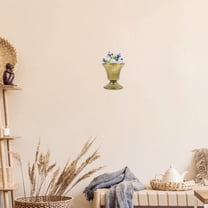 Masteelf Indoor Wall Planter Rustic Metal Half Vase For Flowers Decorative Wall Mounted Planter Pot Indoor Wall Planter Wall Mounted Planter