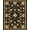 Black, Pattern 1, variant on ODIKA 4'x6' Dark Brown Vintage Academia Gothic Washable Area Rug Faded Bloom Motif Rustic Border Southwest Frame Layout Non-Slip, Chair-Friendly, Flatwoven for Home Office, Under Desk