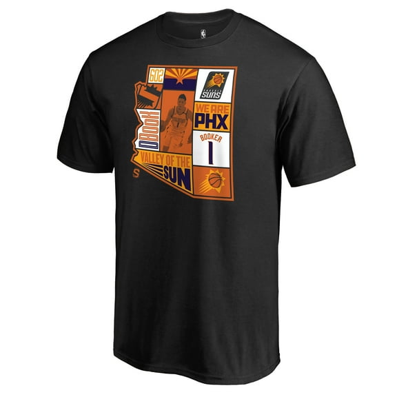 Men's Devin Booker Black Phoenix Suns Player State T-Shirt